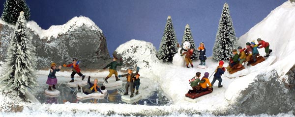 Weihnachtsdorf Modellbau Lemax Visiting Santa 670 Weihnachtsfiguren